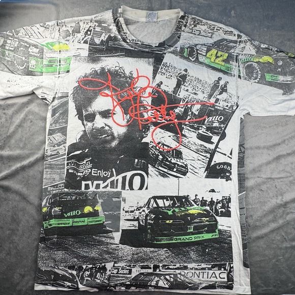 Vintage 90s Kyle Petty Nascar Mello Yello AOP Racing‎ T Shirt XXL RARE CAL CRU - Picture 1 of 16